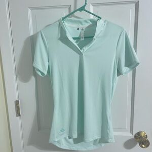 Adidas Green Fitted Polo Short Sleeve Tee